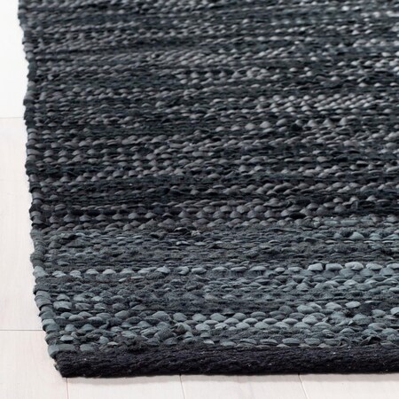 Safavieh Vintage Leather Contemporary Rectangle Hand Woven Rugs Black & Grey - 4 x 6 ft. VTL201Z-4